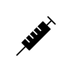 Syringe icon isolated on white background. injection icon