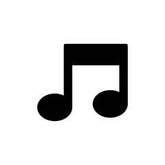 Music icon isolated on white background, music vector icon, Melody, song, note, sound, audio sign