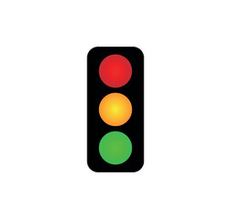 traffic lights icon. red, amber and green signal lights illustration symbol. road sign 