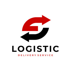 Logistic company vector logo. Delivery icon. Arrow icon. Arrow vector. Delivery service logo. Web, Digital, Speed, Marketing, Network icon.