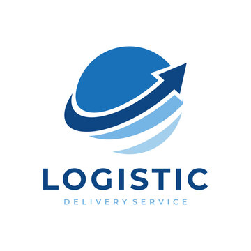 Logistic company vector logo. Delivery icon. Arrow icon. Arrow vector. Delivery service logo. Web, Digital, Speed, Marketing, Network icon.