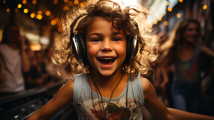 Kids Enjoying Music and Dancing: Joyful and Energetic Images