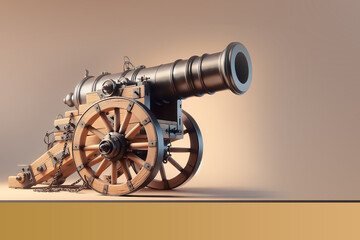 Unveiling History: Old Cannon Isolated on Background, Antique Cannon on Wooden Wheels: A Vintage Relic, Vintage Gunpowder Cannon: Reliving the Past, The Historic Significance of Old Cannons