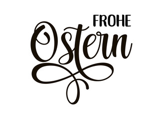 Handgeschriebene Phrase Frohe Ostern als Logo. Lettering für Poster, Postkarte, Einladung