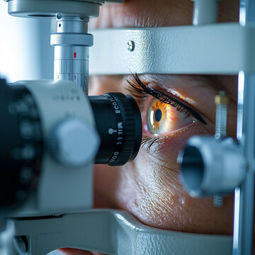 Optical health vision eye examination optometrist at work