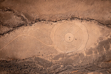 Steinlabyrinth in der W&uuml;ste