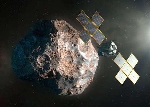 Artwork Depicting Psyche Mission