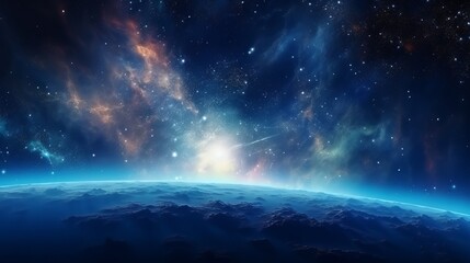 Obraz na płótnie Canvas Beauty of planet Earth Infinite space with nebulas and stars.