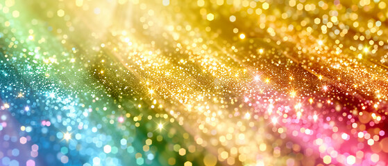 Magical Christmas Bokeh, Golden Lights and Sparkle, Festive Holiday Background, Glittering Night Celebration