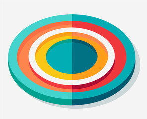 Obraz premium Colorful Target Chart Diagram