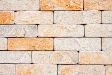 wall of white brick. modern masonry background. decorative pattern