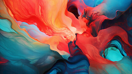 A canvas bursts with a mesmerizing symphony of color.