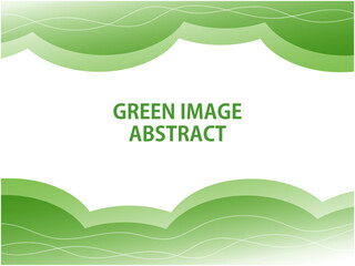 自然のイメージのポップなウェーブ背景素材_ライトグリーン