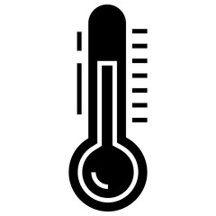Thermometer glyph icon vector 