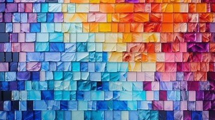 Fototapeta premium Decoration Colorful glass mosaic art and abstract wall background