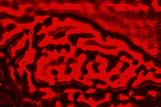Poisonous bloody red color texture that looks like in the intestines in mushy black background.