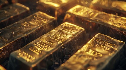 Gold bars and Financial concept