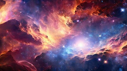 Fototapeta na wymiar Hubble-Inspired Nebula: Ultra HD Artistry