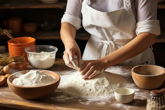 Amasando harina para panader&iacute;a