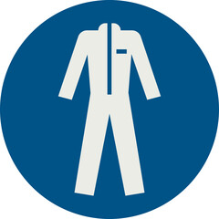 OBLIGATION SIGN PICTOGRAM, WEAR PROTECTIVE CLOTHING ISO 7010 – M010, SVG