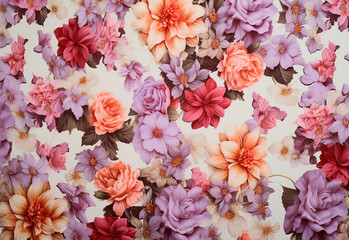 Beautiful floral and flower background design wallpaper pattern