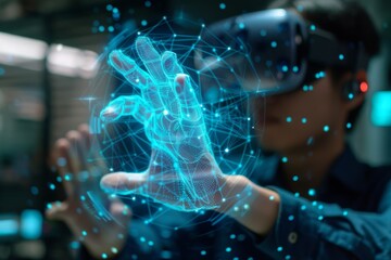 AI powered holographic handshake to enhance virtual networking