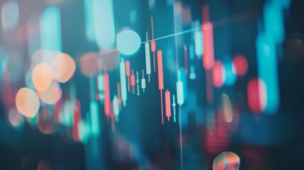 Forex trading candlestick chart interest rates Blue and white stock market economic trend theme