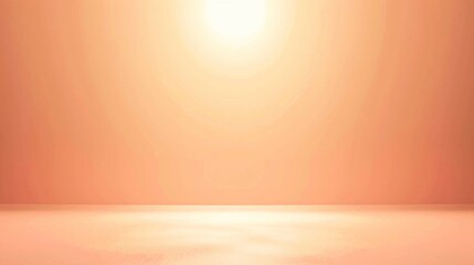 Sunlit room with a bright orange wall and floor, bathed in a warm summer glow - obrazy, fototapety, plakaty