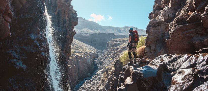 Quito and Danube Fusion: Explore the Adrenaline-Packed World of Freefall Canyoning in Bearna Valley, Lanzarote, Infused with the Daring Styles of Quito School and Danube School.	
