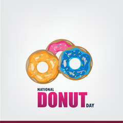 Design for National Donut Day. Simple and Elegant Vector Design