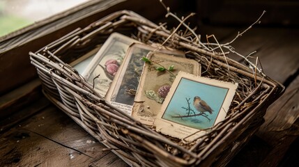 Heirloom Easter Postcards in Rustic Frame Collection