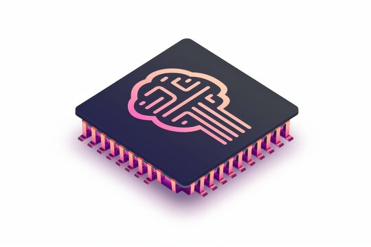 AI Brain Chip coding. Artificial Intelligence quantum mind digital leadership axon. Semiconductor multi core processors circuit board neurostimulation
