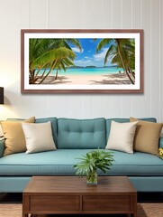 Tropical Island Paradise Panoramic Landscape Print - Wide Beach Views & Scenic Prints.