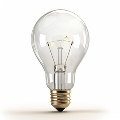 Bulbs on white background, AI generated Image