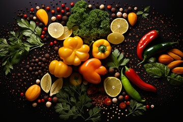 The human body is made of fresh vegetables fruits nuts and other healthy foods