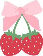 Coquette strawberries with bow