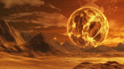 On the surface of the planet Venus