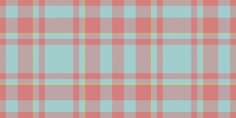 Linear vector check background, geometrical pattern seamless plaid. Brazil texture fabric tartan textile in red and light colors.