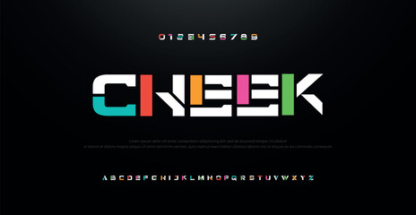 Cheek modern stylish bold capital alphabet letter logo design