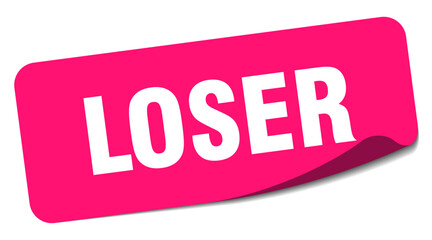 loser sticker. loser label