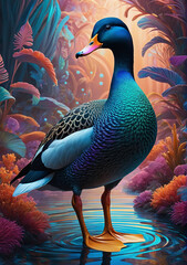 Ente im Wunderland