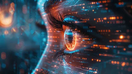 Photo sur Plexiglas Vert bleu Investigate the role of AI in cybersecurity, transforming the landscape of secure transactions and threat detection