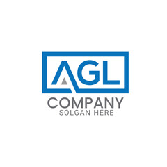 Professional and modern AGL lettermark vector logo design template for construction, property management, real estate, agency, company or business.