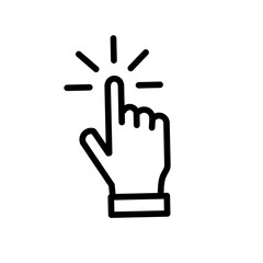 Vector of hand line icons. Contains icons victory, like, ok, click, rock, fist, peace and more.