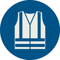 OBLIGATION SIGN PICTOGRAM, WEAR HIGH VISIBILITY CLOTHING ISO 7010 – M015, SVG