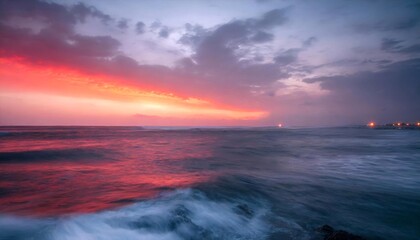 sunset over the ocean