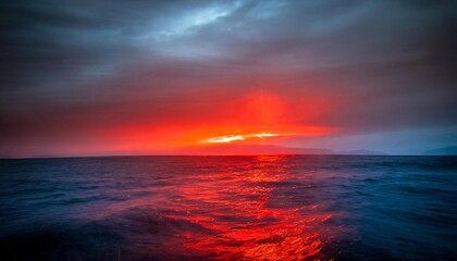 Fototapeta premium sunset over the ocean