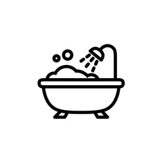 Bathtub vector icon design illustration 