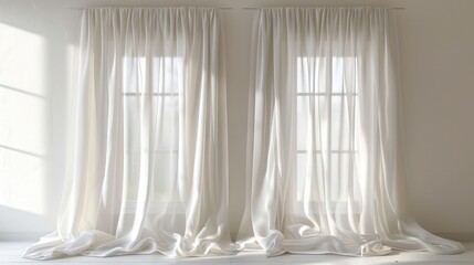 White curtains