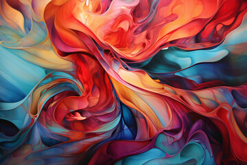 A symphony of vibrant hues explodes across the canvas, each splash a testament to unrestrained creativity.
